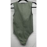 OQQ Bodysuit Sexy Ribbed One Piece Square Neck Women's XL Green EUC Photo 2