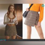 Urban Outfitters Houndstooth Fringe Wrap Skirt ASO Kirby Anders in Dynasty Photo 1