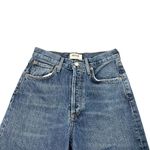 AGOLDE Wide Leg Raw Hem Cropped High Rise Jeans 100% Cotton Denim size 24 Photo 1