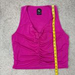 Naked Wardrobe  Ruched Front V-Neck Crop Tank Womens‎ Size 1X Pink Photo 5