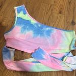 SheIn One shoulder tie dye crop top with wrap around tie Photo 0