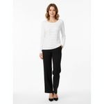 Akris Punto  Ivory Ruffle Neck Long Sleeve Top 12 Photo 7
