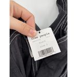 Free People London Town Overall Tie Shoulder Strap Button Front Black Dress NWT Photo 5