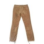 Free People Tan Brown Corduroy Raw Hem Womens Soft Pants Slim Leg Cropped SZ 27 Photo 4