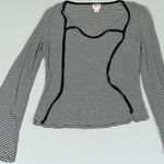 Mossimo Supply Co Black White Striped Bell-Sleeve Top Shirt Blouse Size M π€π€ Photo 0