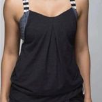 Lululemon  Rest Less Tank Top Black White Stripe
Built in Sports Bra Size 2 Photo 0