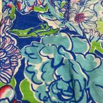 Lilly Pulitzer blue cotton sleeveless Floral Racerback tank top L Photo 2