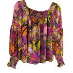 Anthropologie NEW Alexander Farmer Floral Blouse Women XS Butterflies Monarch Photo 3