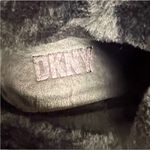 DKNY  Womens Nadra Forrest Green Faux Suede Black Fur Trim Bootie Shoes 9 Photo 5