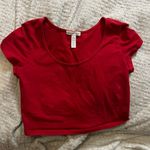 Ambiance Apparel Cropped Red LG Ambiance Top  Photo 0
