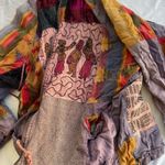 Vintage Native American Women’s Jacket Zip Patches Americas Tribal Theme Sz XL Red Photo 11