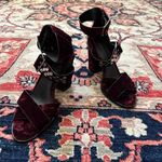 Rebecca Minkoff Velvet Studded Ankle Strap Block Heels Size 7.5 Photo 15