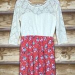 Charlotte Russe embroidered lace bodice floral skirt dress size L Photo 12