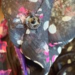 Free People  Women’s Rosebud Dress Tunic Top Size XS Oversized Sheer Purple Flowy Photo 6