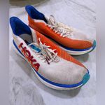 Hoka One Carbon X 3 White/Orange Running Sneakers Women 10.5 D or Men 9 D White Photo 5