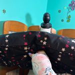 Kate Spade New York Black Tote with Pink and White Stars Photo 4