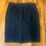 Cato Skirt 16 Black, Cream and Blue Patterned Front Panel Pencil Back Zipper Photo 5