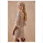 For Love & Lemons Free People x Temecula Mini Dress Silver Lace Large $248 Photo 4