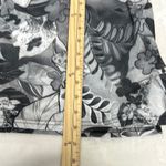 Chic White and Black Tie Front Long Sleeve Blouse very lightweight semi sheer Size XXL Photo 8