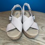 Clarks  Giselle Dove Womens Cork Buckle Sand Nubuck Slingback Sandals Size 8.5 Photo 4