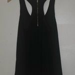 EXPRESS  black racerback tank top gold zipper Photo 1