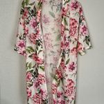 Show Me Your Mumu Pink Green Floral Short Robe Cottage Feminine Girly Belted Photo 5