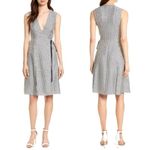 Diane Von Furstenberg  Dress 4 Black And Ivory Silk Polka Dot Flare Side Tie Wrap Photo 1