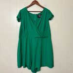 Modcloth  x Collectif On Island Time Green Wrap Romper Size 20 Photo 1