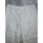 Women's ZARA HOME Beige Linen Wide Leg Pants Size L Size L Photo 1