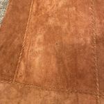 Mizzi Vintage 80s Suede Duster Trench Whipstitch Brown Leather Coat Jacket Photo 12