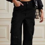 The Frankie Shop NEW Hailey Cargo Jeans Black Denim Photo 0