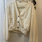 American Threads Cream Cardigan Size Small Photo 0
