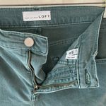 Loft  Skinny Ankle Mid-Rise Jeans in Muted Green Photo 1