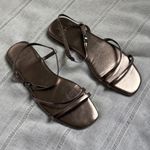 H by Halston Ethereal Metallic Silver Strappy Sandals Photo 4