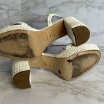 Raye  ladies white rope platform heels with straps size 7.5 Photo 7