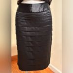 Dalia Collection Beautiful Elegant Black Ruffled midi Skirt Zip On Side … Photo 2