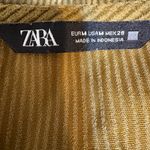 ZARA Mustard Button-Up Crop Top Photo 5