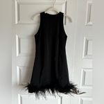 Mac Duggal  Feathered Hem High Neck Sleeveless‎ A
Line Dress Mini Dress 2 Photo 2