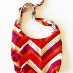 Three Sisters Co Reversible Sling Tote Floral Chevron Bright Colorful Bag Boho Pink Photo 1