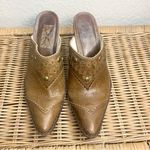 Frye Leather Studded Western Style Heeled Mule Size 7.5 Photo 1