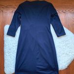 Navy Blue Crewneck Gold Lock 1/2 Sleeve Dress 8P Photo 1