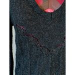 sweater lace V black red blue metallic Size L Photo 1