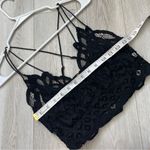 Free People Bralette adella lace racerback womens Black medium feminine cute Photo 2