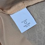 J.Crew  Womens Lace Overlay Sheer Blouse Tunic Tan Beige‎ Short Sleeve Size S Photo 3