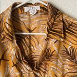 Luxe  Mustard and Brown Leaf Print Blouse Photo 1