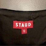 Staud NWT Primrose Jumpsuit Sleeveless Black Velvet Yin Yang Buttons Belted 10 Photo 11