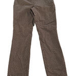 J.Crew Adrienne Vittadini Pants Womens 6 Yellow Mustard Combo Diamond Printed Ankle Photo 0