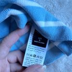 SheIn Light Blue & White Off the Shoulder Sweater Size Medium Photo 3