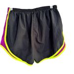 Nike  Dri-FIT Running Shorts Women's Medium Black Purple Neon Trim Athletic Photo 2