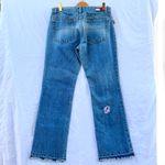 Tommy Hilfiger  | Y2K LOW RISE STAR PATCH FLARE RAW HEM JEANS BLUE WASH SIZE 11 Photo 6